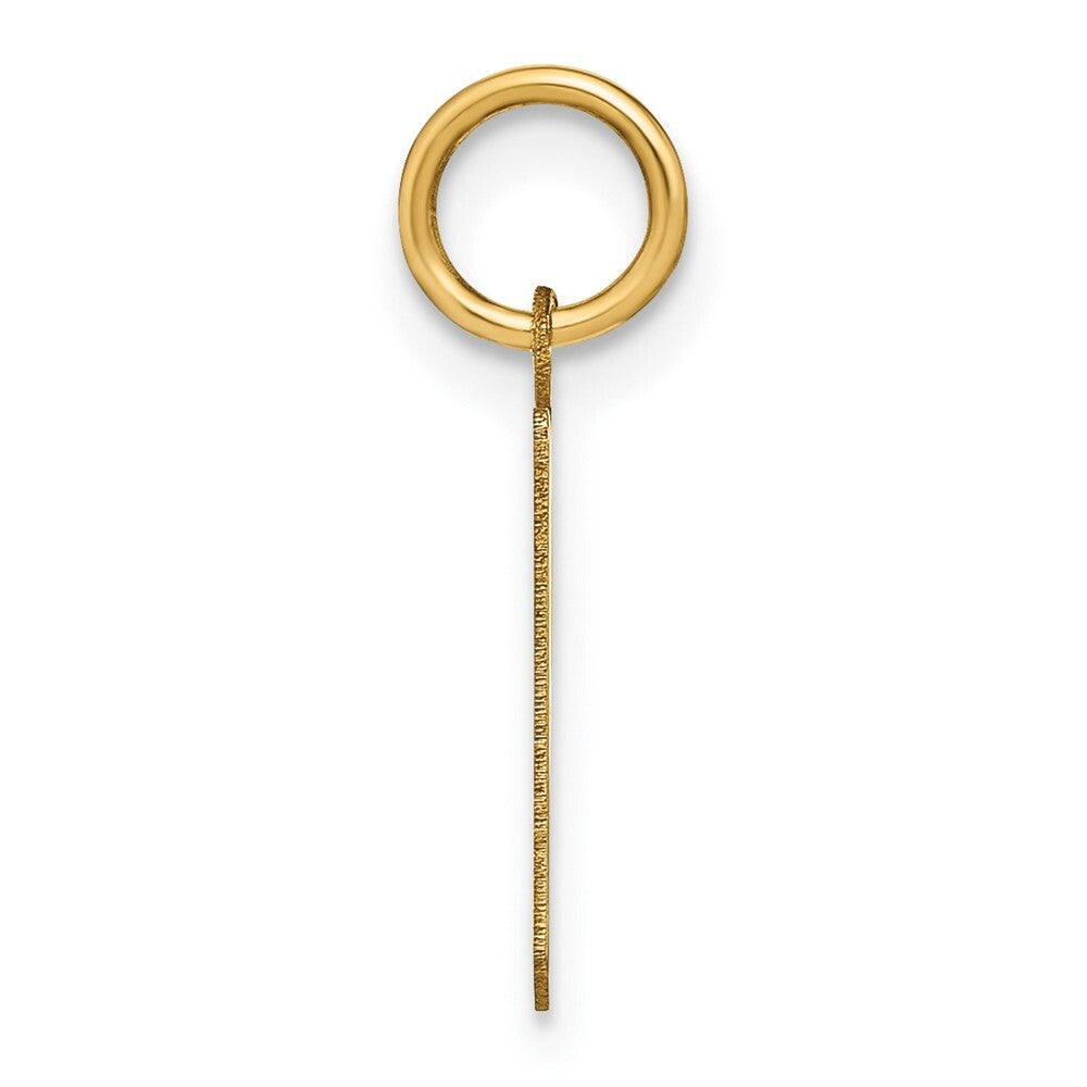 14k Yellow Gold Lowercase Letter P Initial Pendant for Women