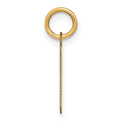 14k Yellow Gold Lowercase Letter P Initial Pendant for Women
