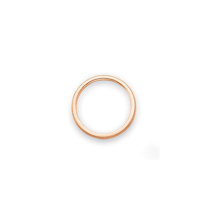 14k Rose Gold 1.5mm Milgrain Stackable Band Ring Size 5.5