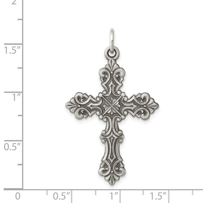 Sterling Silver Antiqued Cross Pendant Holiday Gift for Women