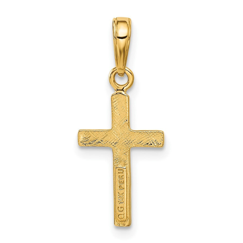 14k Yellow Gold Cross Pendant for Women