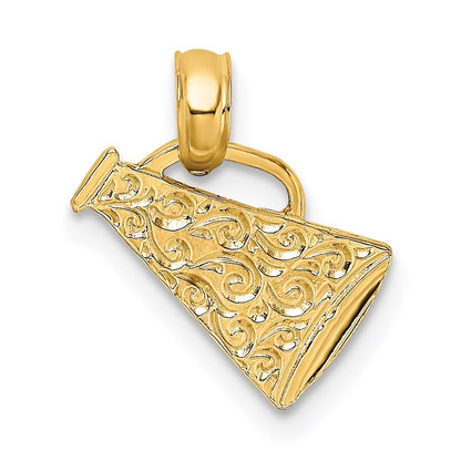 14k Yellow Gold Megaphone with Handle Charm