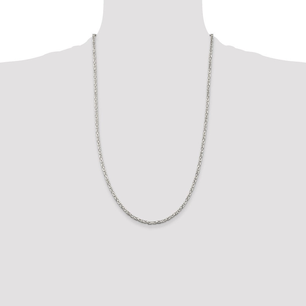 Sterling Silver 2.5mm Byzantine Chain