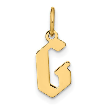 14k Yellow Gold Letter G Initial Pendant