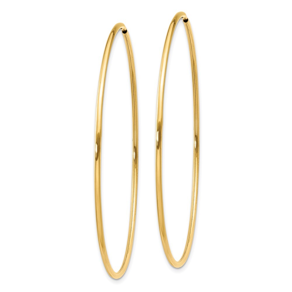 14k Yellow Gold 1.25mm Endless Hoop Earring