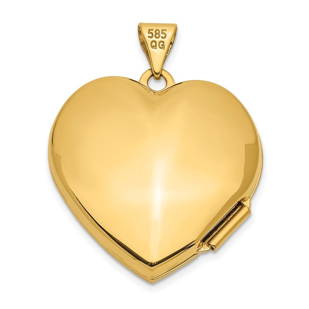 14k Two-tone Gold Diamond Always in my Heart Charm Pendant Locket