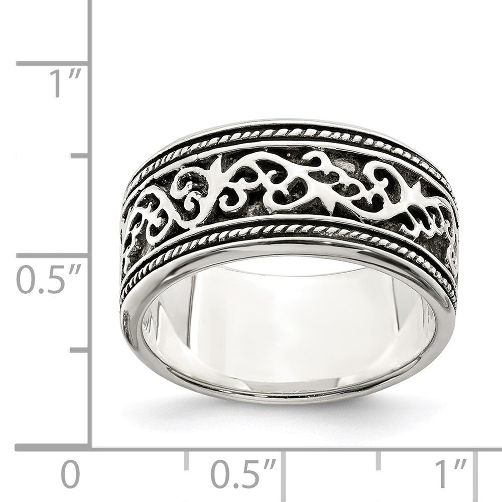Sterling Silver Antiqued Band Size 8