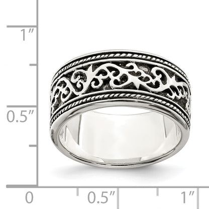 Sterling Silver Antiqued Band Size 8