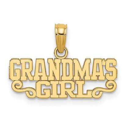 14k Yellow Gold GRANDMA'S GIRL Charm