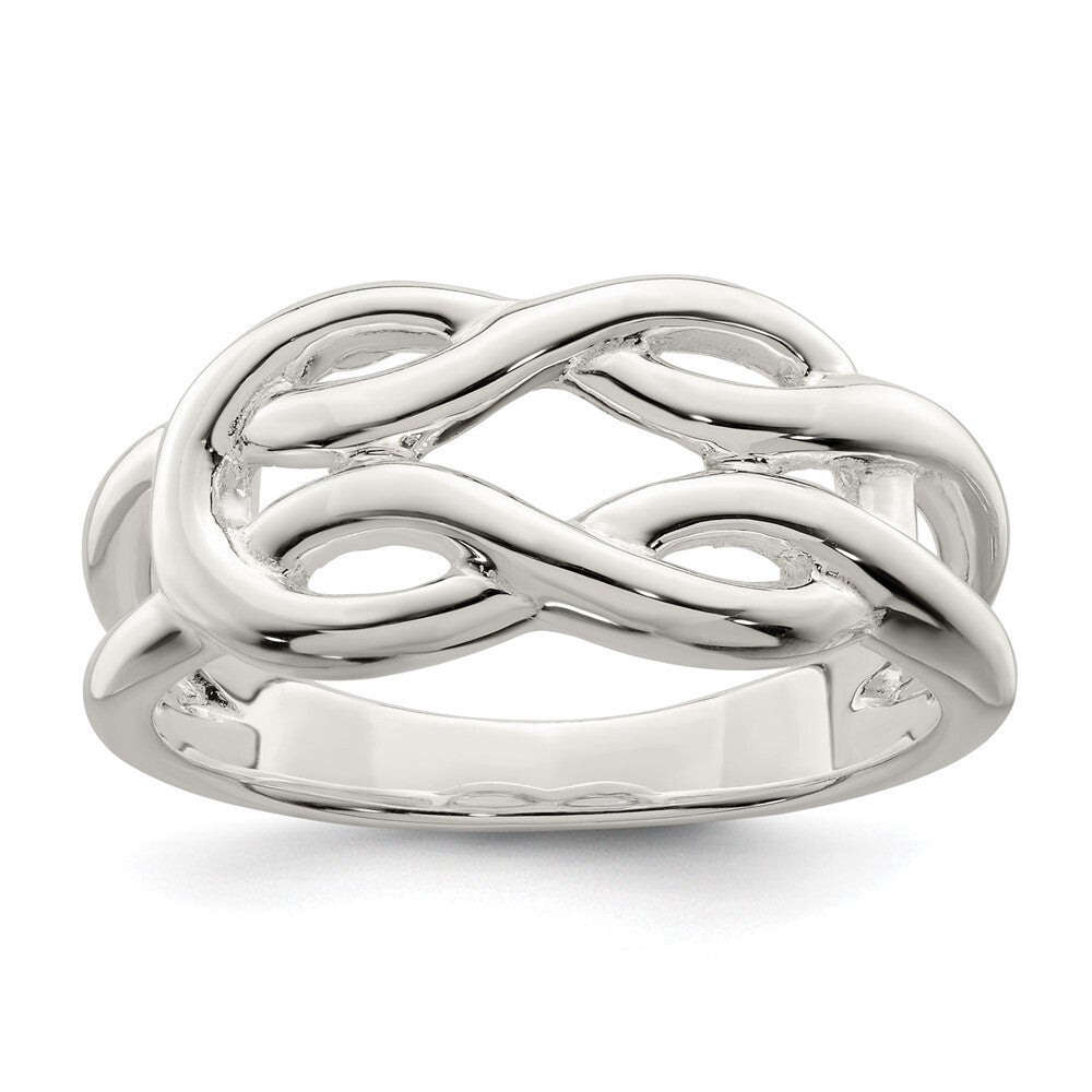 Sterling Silver Polished Celtic Knot Ring Size 7