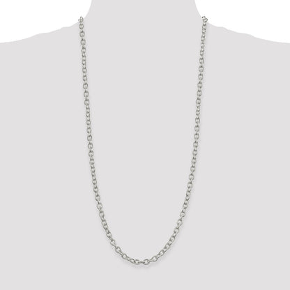 Sterling Silver 6.25mm Fancy Patterned Rolo Chain