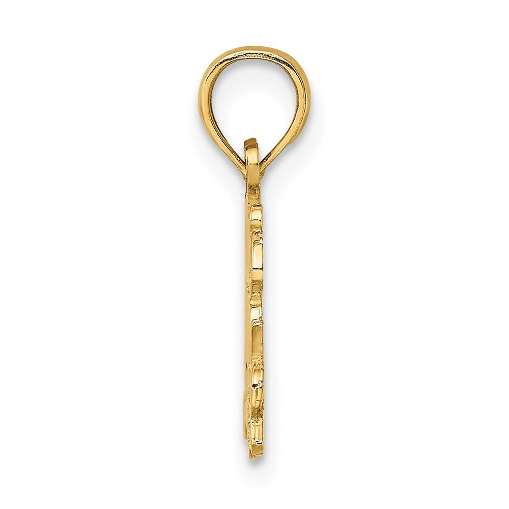 14k Yellow Gold TODAY TOMORROW AND FOREVER Charm