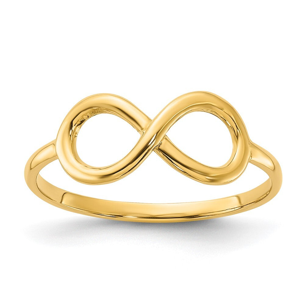 14K Yellow Gold Polished Infinity Ring
