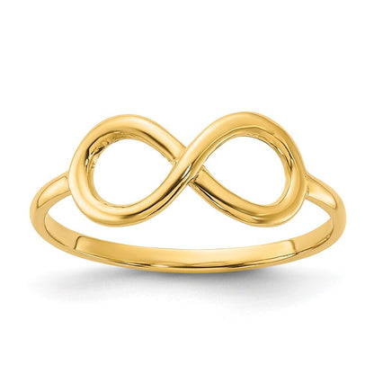 14K Yellow Gold Polished Infinity Ring