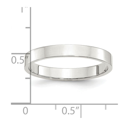 Sterling Silver 3mm Lightweight Flat Size 8 Band Ring