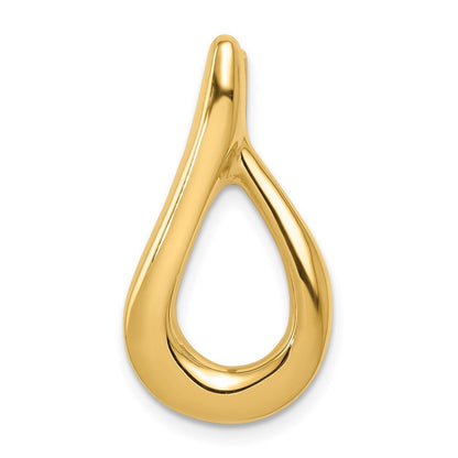 14k Yellow Gold Omega Slide Pendant for Women