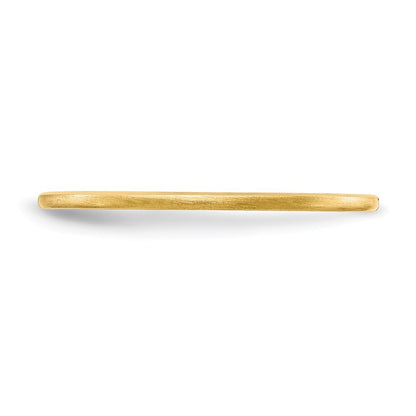 14K Yellow Gold Yellow Gold 1.2mm Half Round Satin Stackable Band Size 10