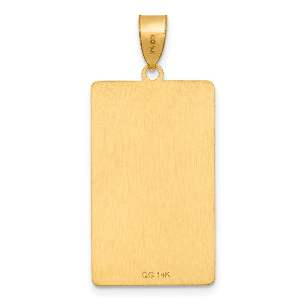14k Yellow Gold The Moon Tarot Card Pendant for Women