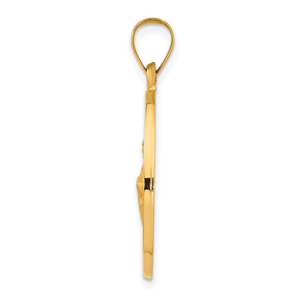 14k Yellow Gold Saint Jude Medal Hollow Pendant