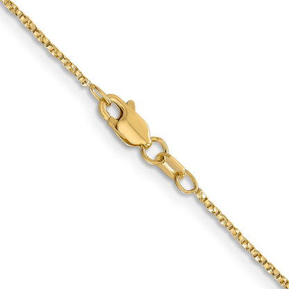 14k Yellow Gold .95mm Twisted Box Chain Necklace 24"