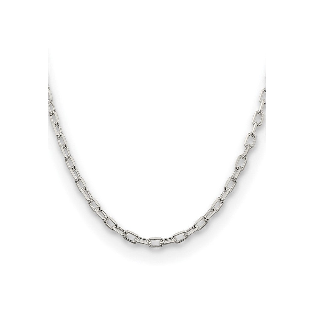 Sterling Silver 4.5mm Diamond-cut Long Link Cable Chain Necklace