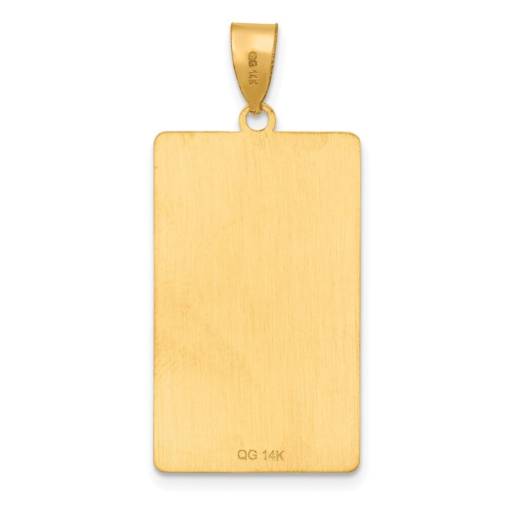 14k Yellow Gold The Emperor Tarot Card Pendant for Women