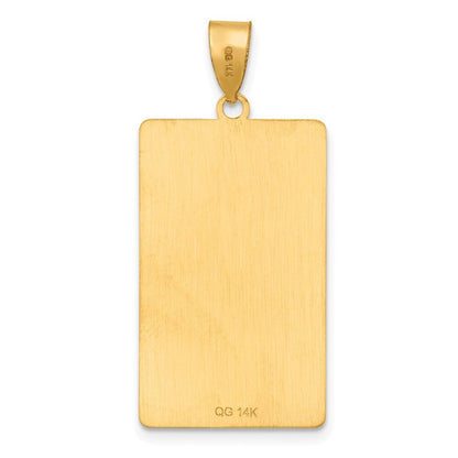 14k Yellow Gold The Emperor Tarot Card Pendant for Women