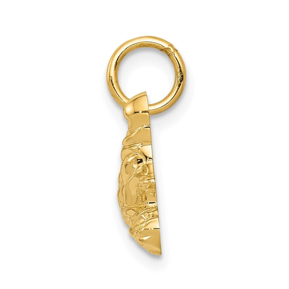 14k Yellow Gold Go-Kart Charm Pendant