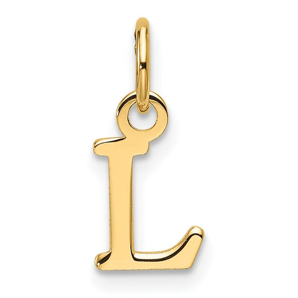 14k Yellow Gold Cutout Letter L Initial Pendant