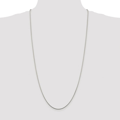 Sterling Silver Rhodium-plated 1.25mm Snake Chain