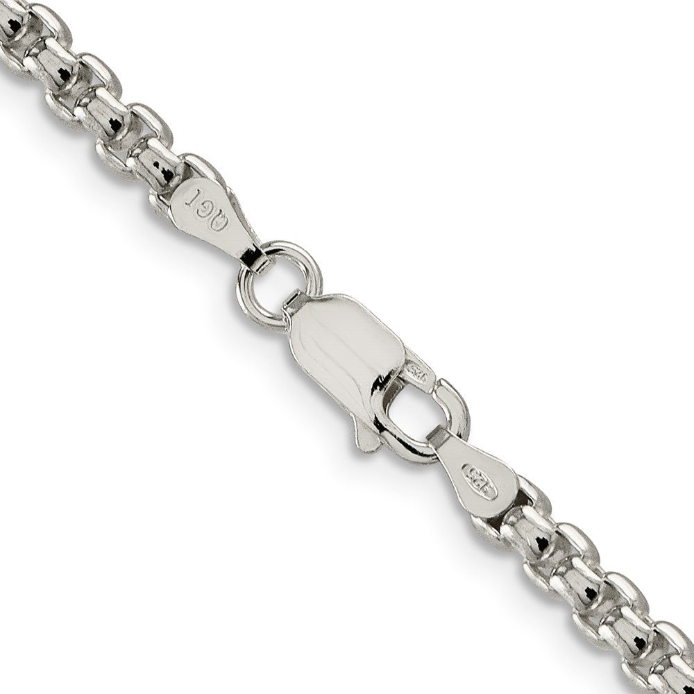 Sterling Silver 3.6mm Round Box Chain Necklace