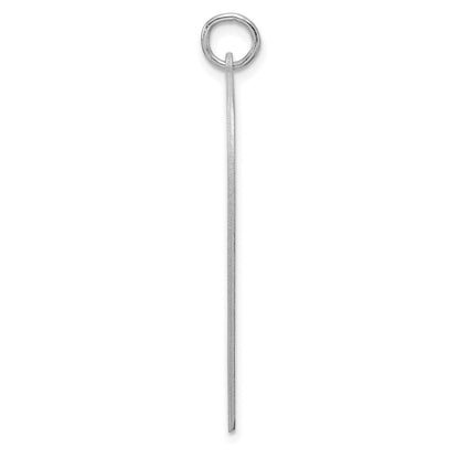 SS Rh-plt Engraveable Heart Polished Front Satin Back Disc Charm