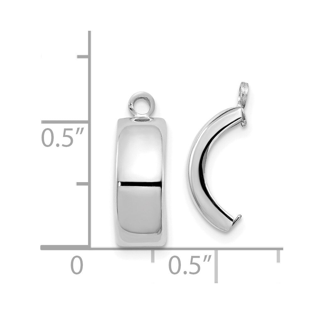 14k White Gold Polished Earring Jackets Gift for Women