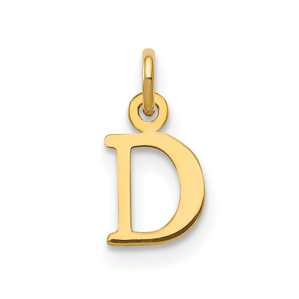 14k Yellow Gold Cutout Letter D Initial Pendant
