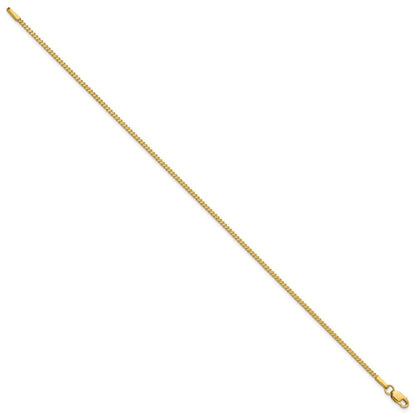 14k Yellow Gold 8 inch 1mm Franco Bracelet