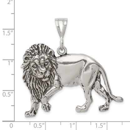 Sterling Silver Antiqued Lion Charm Holiday Gift for Women