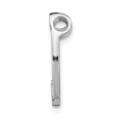 14k White Gold White Gold Horseshoe Chain Slide Charm Pendant for Women