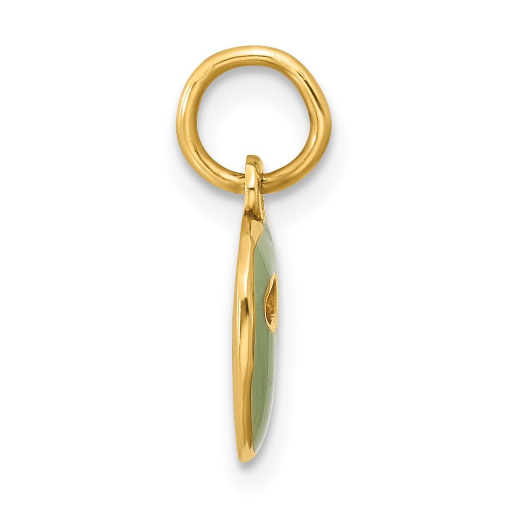 14k Yellow Gold Fancy Face Mask Charm Pendant for Women