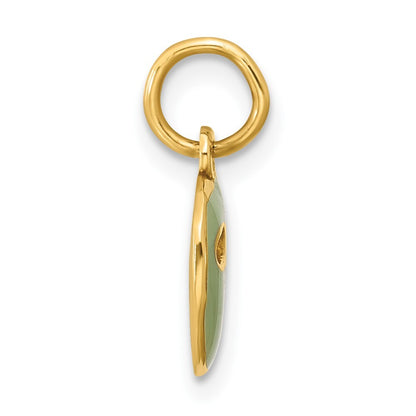 14k Yellow Gold Fancy Face Mask Charm Pendant for Women