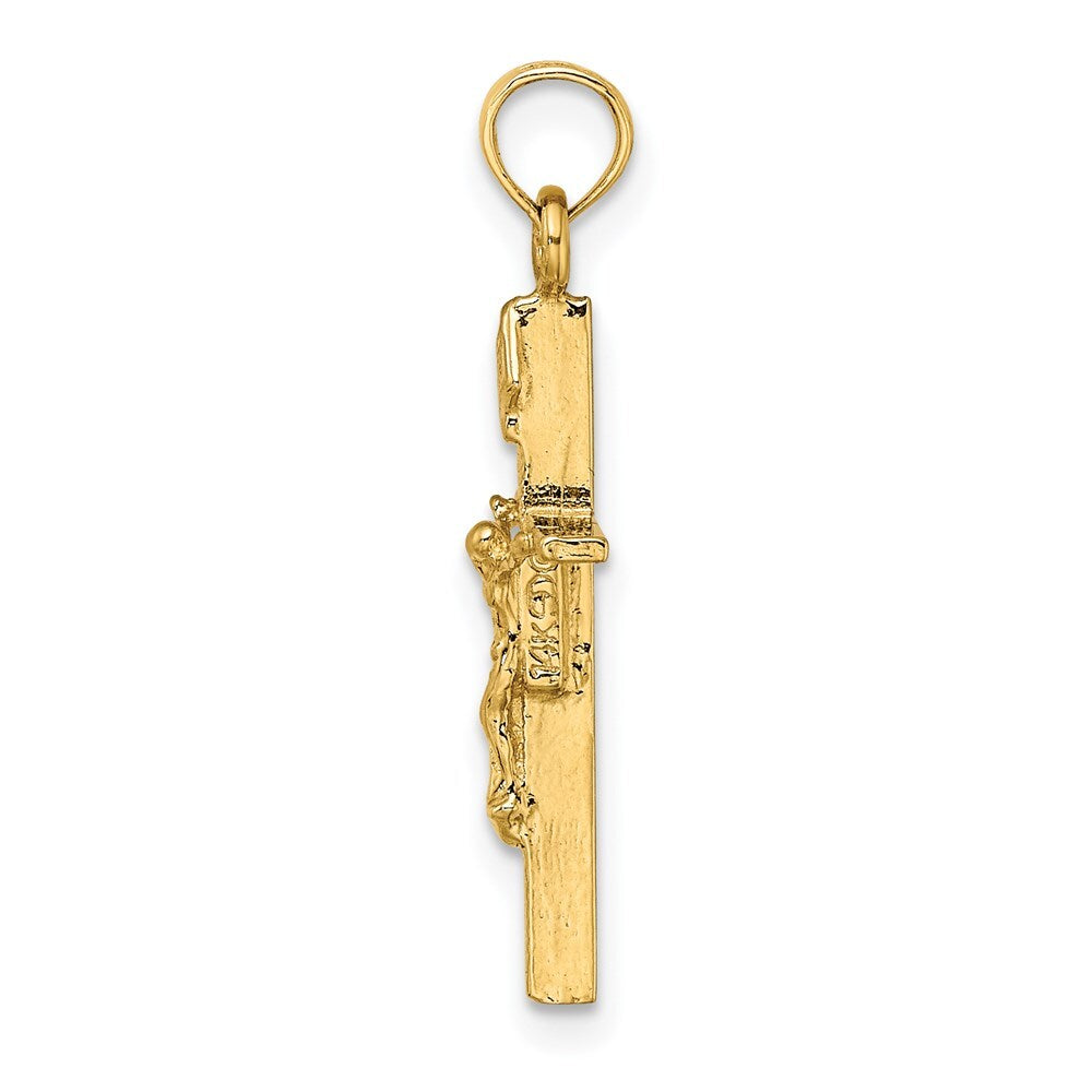 14k Yellow Gold INRI Crucifix Charm