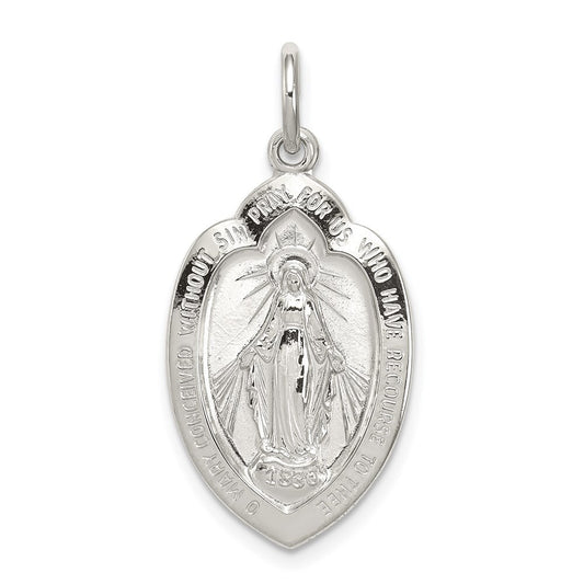 Sterling Silver Miraculous Medal Pendant Holiday Gift for Women