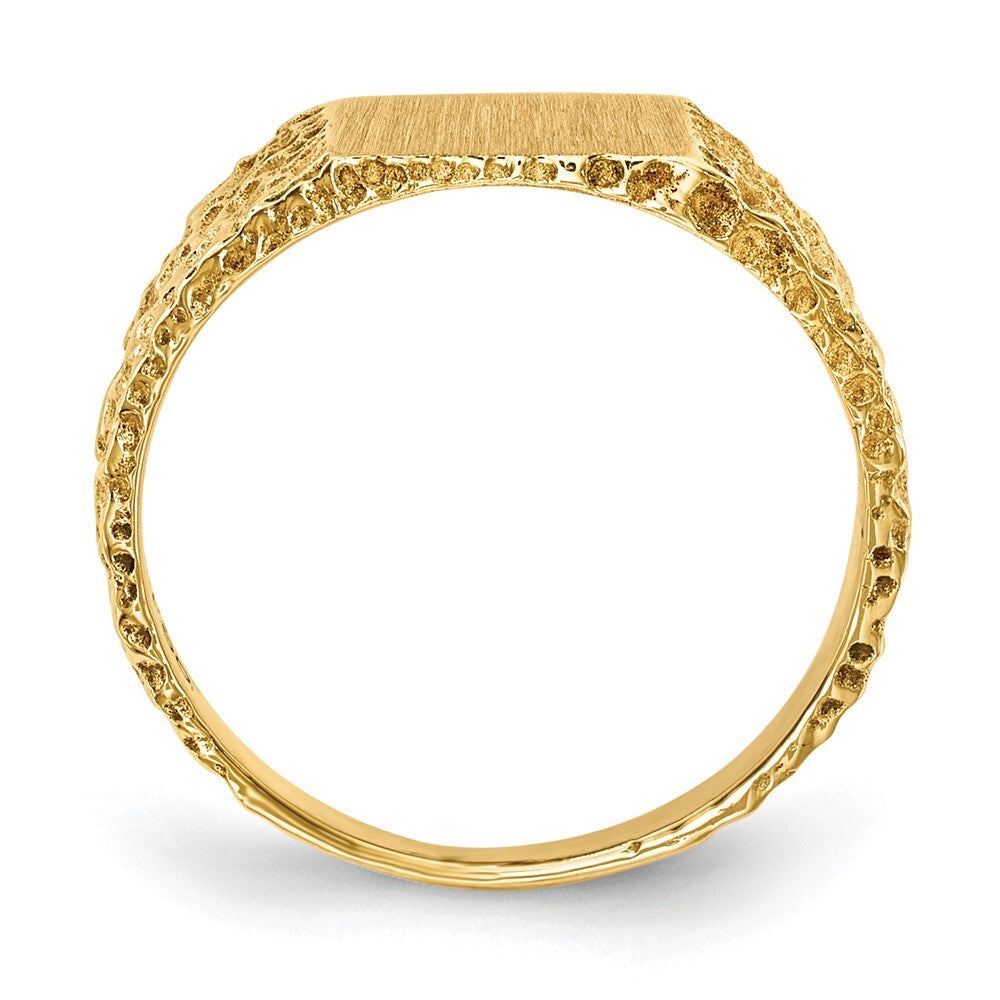 14K Yellow Gold 7.0x8.0mm Open Back Signet Ring