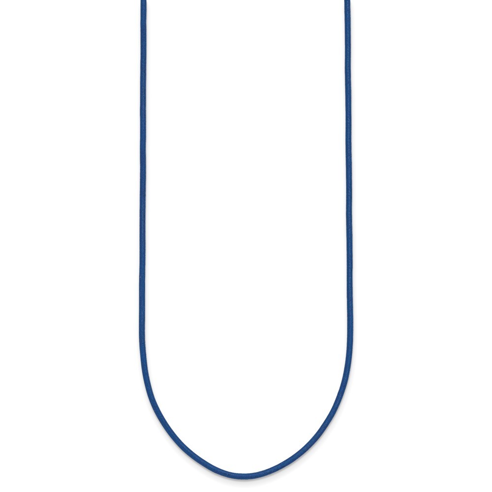 14k Yellow Gold Yellow Clasp 1.5mm 18 inch Royal Blue Leather Cord Necklace