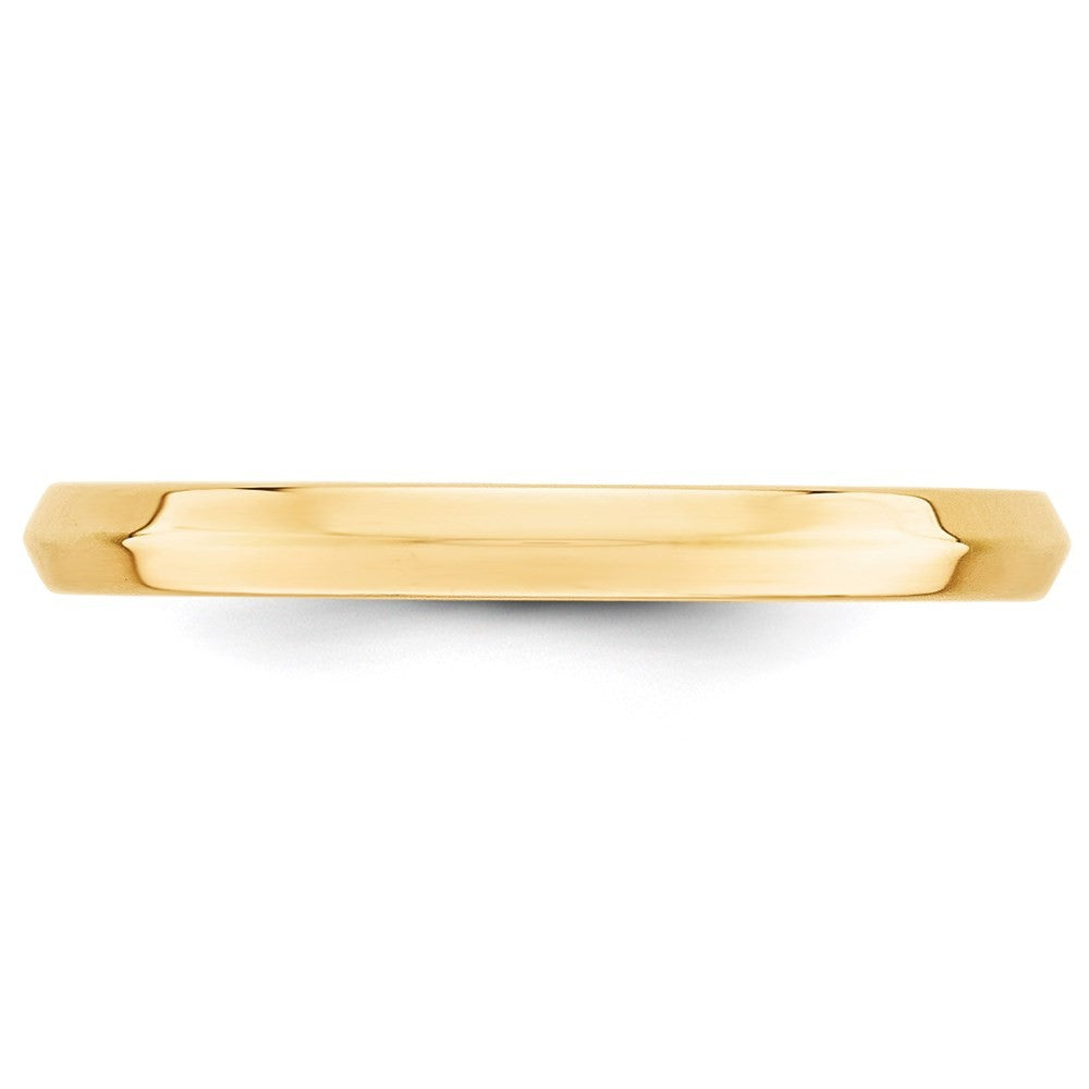 14k Yellow Gold 2.5mm Knife Edge Comfort Fit Wedding Band Ring Size 6