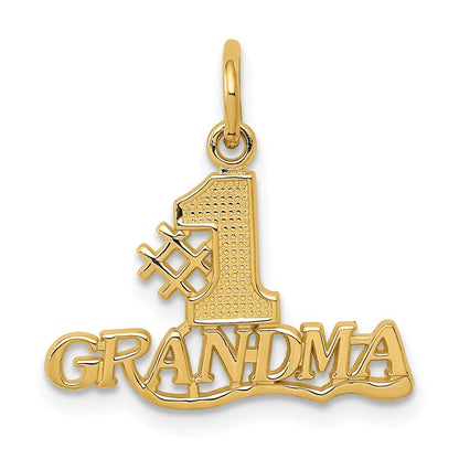 14k Yellow Gold #1 GRANDMA Charm