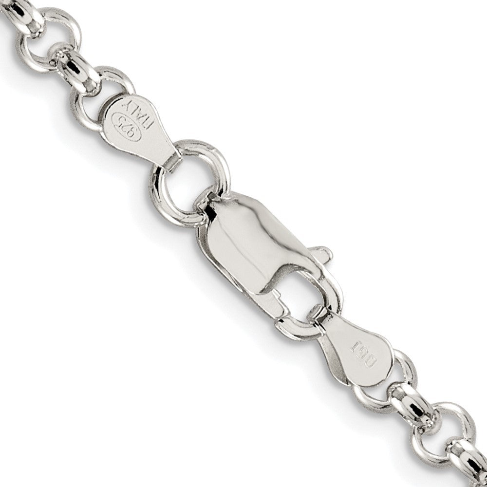 Sterling Silver Rhodium-plated 4.6mm Rolo Chain Necklace