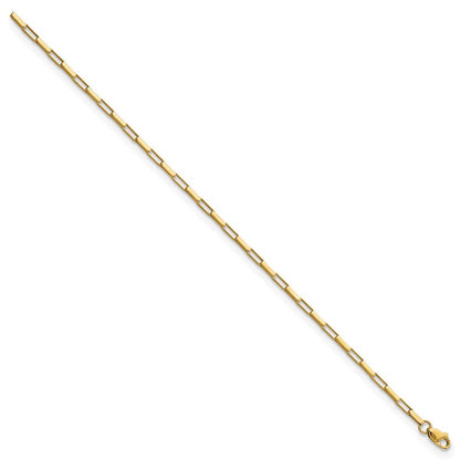 14k Yellow Gold Polished Fancy Box Links 7.5 inch Bracelet