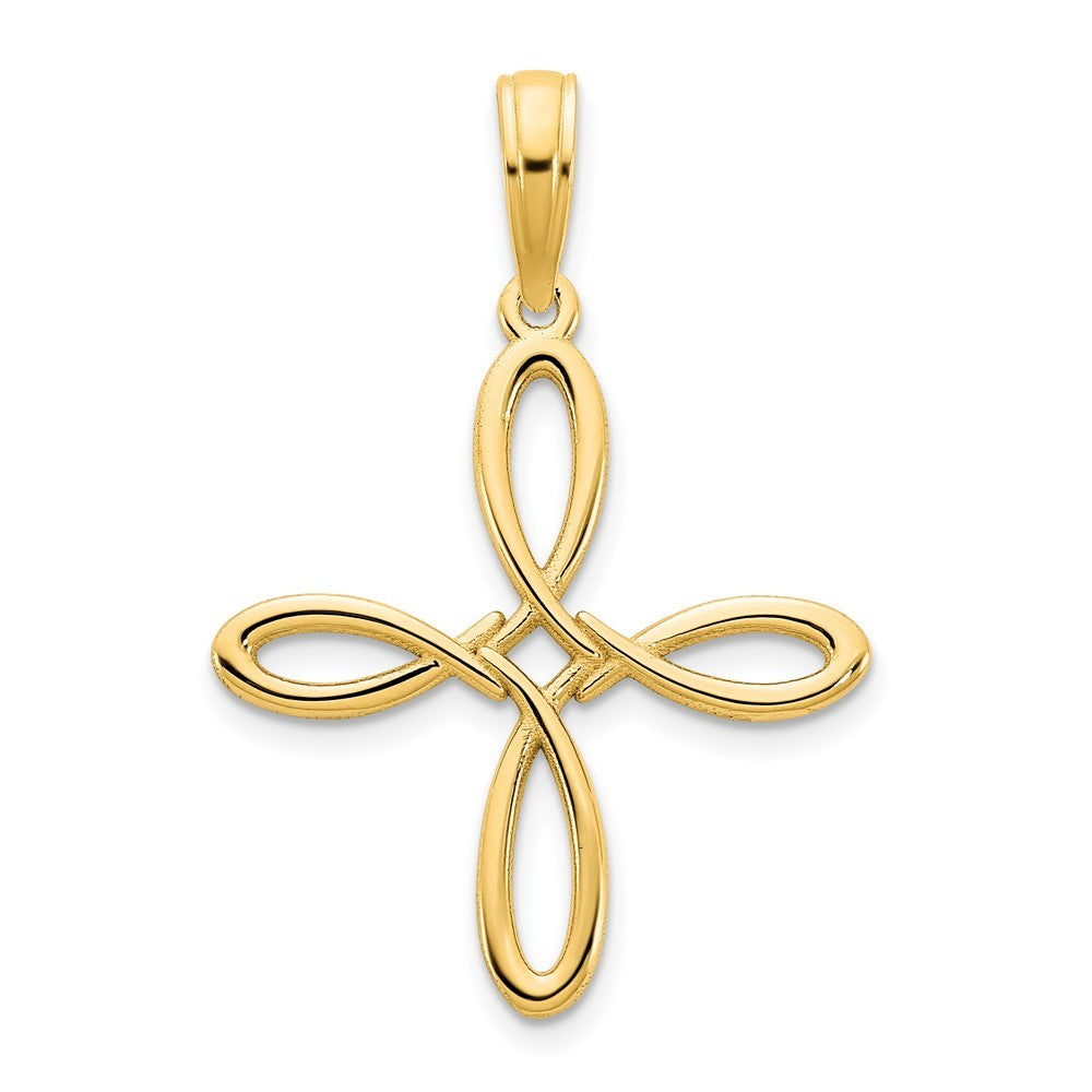 14k Yellow Gold Fancy Cross Pendant