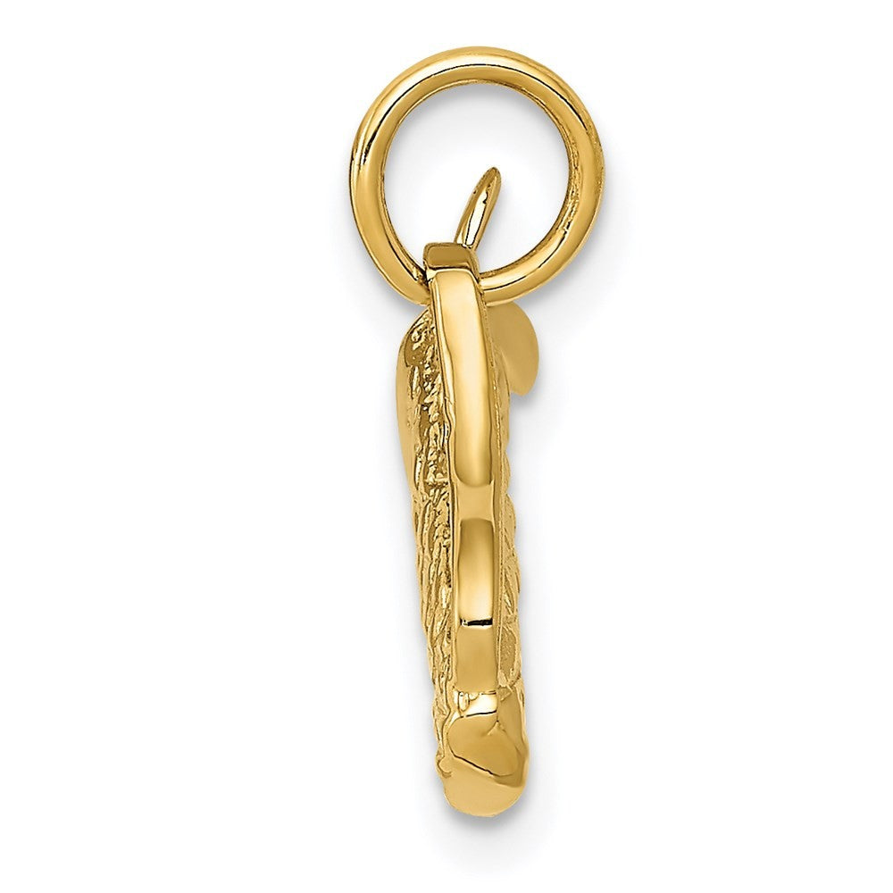 14k Yellow Gold 3-D Golf Bag Charm Pendant