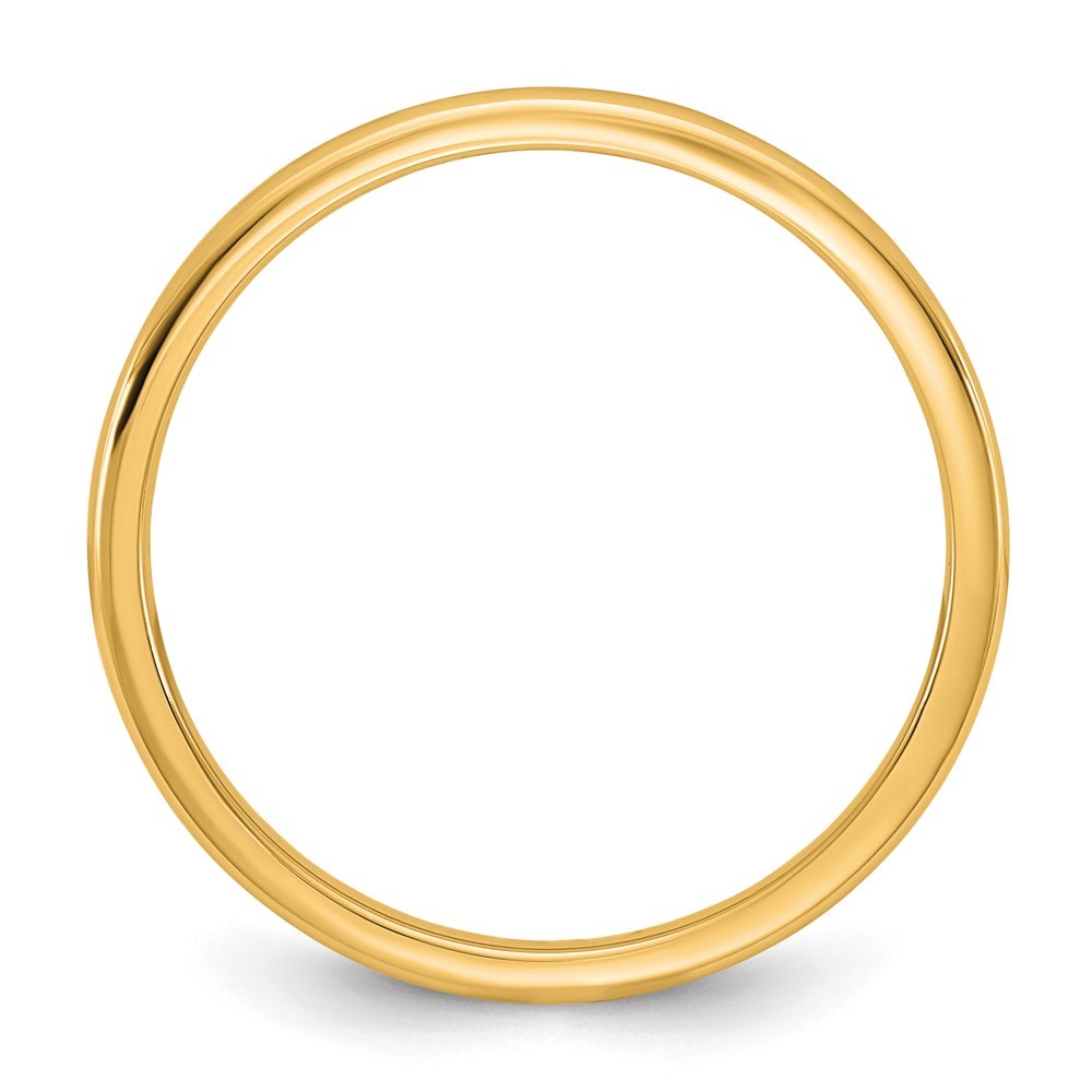 14k Yellow Gold 1.5mm LTW Comfort Fit Band Ring Size 10